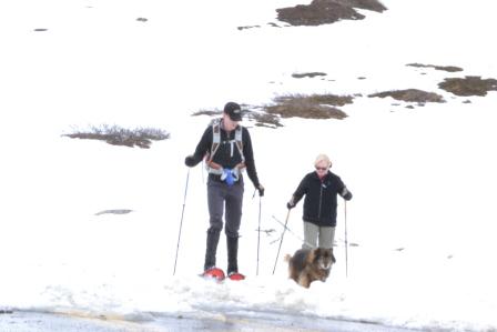 Snow Shoers finishing their hike