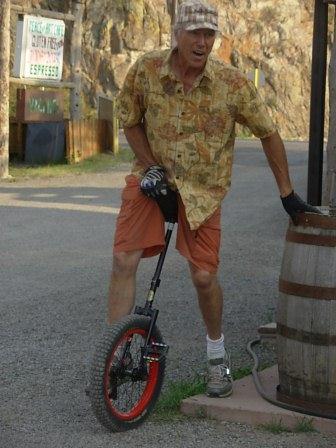 Mike and his unicycle